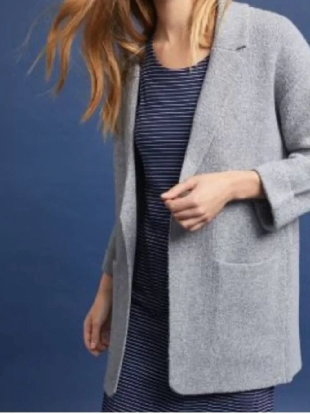 Anthropologie Moth Gray Sweater Coat